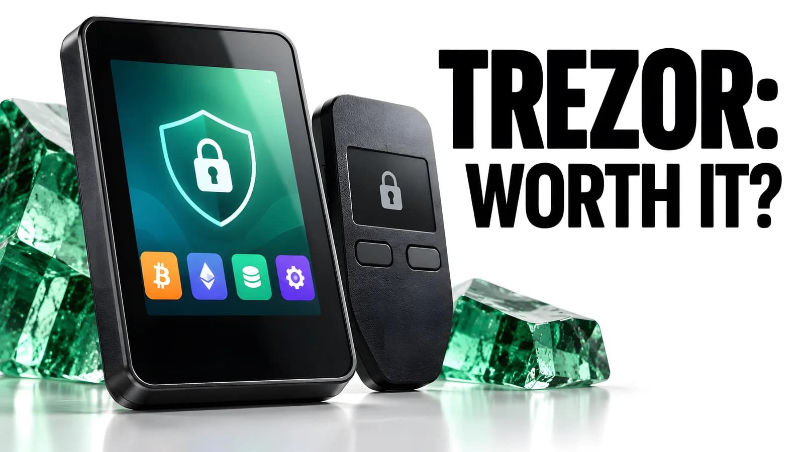 Trezor Wallet Review: conceptual hardware-wallet cover illustration