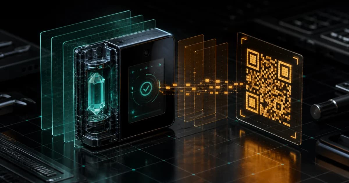 An air-gapped hardware wallet verifying a QR transaction inside layered security boundaries