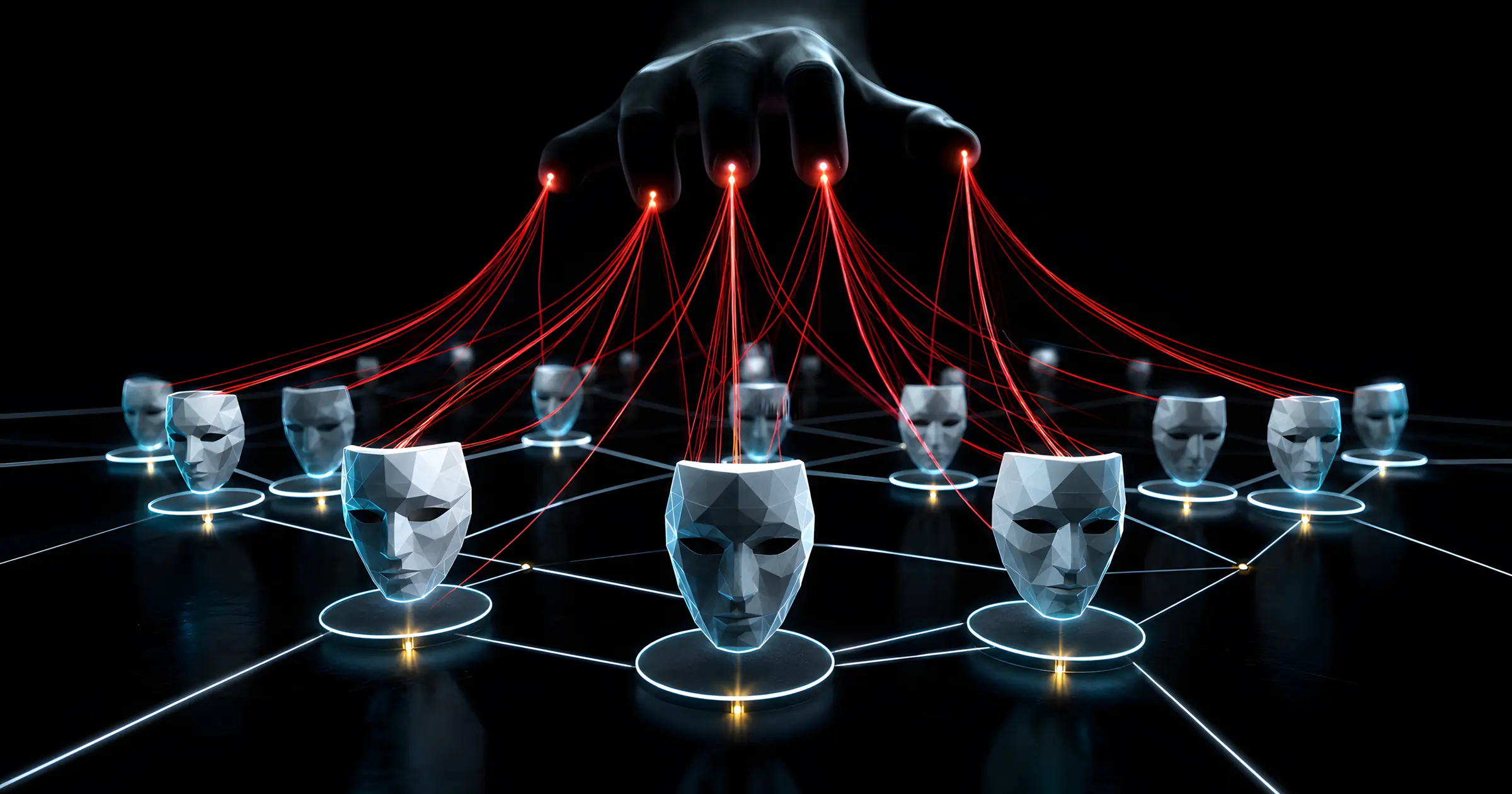 One hidden controller directing many apparently independent blockchain identities